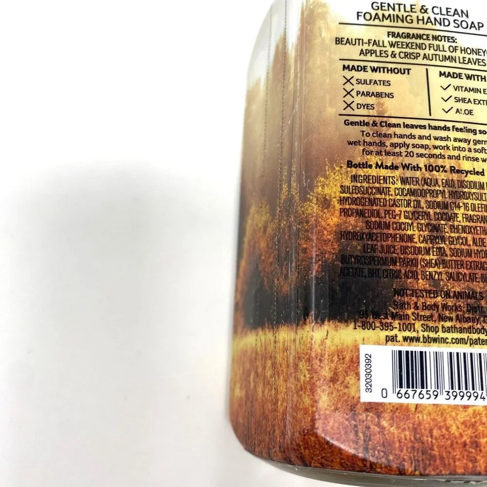 Bath & Body Works Honeycrisp Hayride Gentle & Clean Foaming Hand Soap 2 Pack - Picture 5 of 6